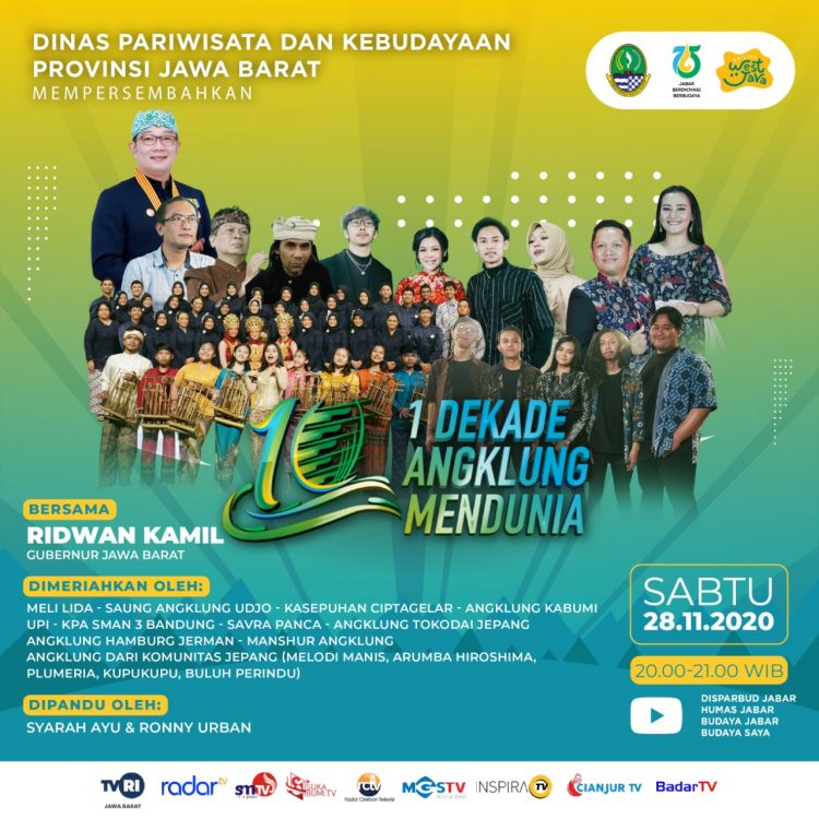 Pemprov Jabar Peringati Satu Dekade Angklung Mendunia