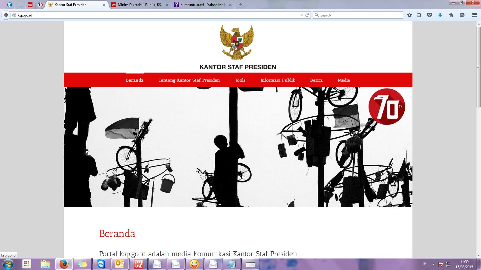 Kantor Staf Presiden Luncurkan Laman Resmi