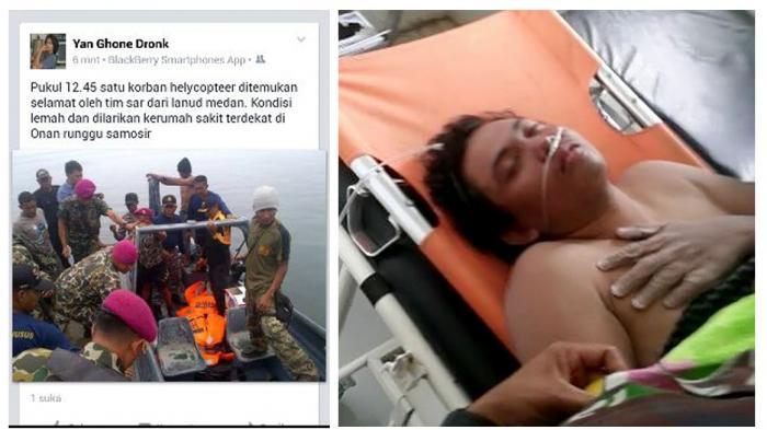 Ditemukan Seorang Pria Korban Helikopter Hilang