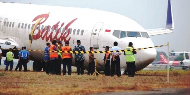 Batik Air Tergelincir 40 Meter