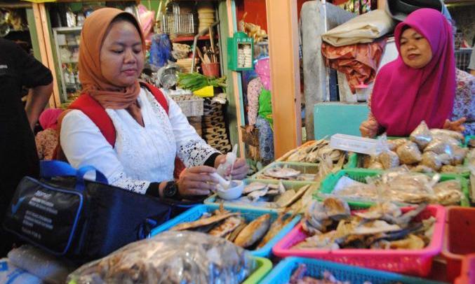 BPOM Temukan Boraks Pasar Aman Cihapit Masih Wajar