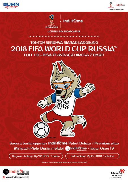 IndiHome Siarkan Langsung Seluruh Pertandingan Piala Dunia 2018