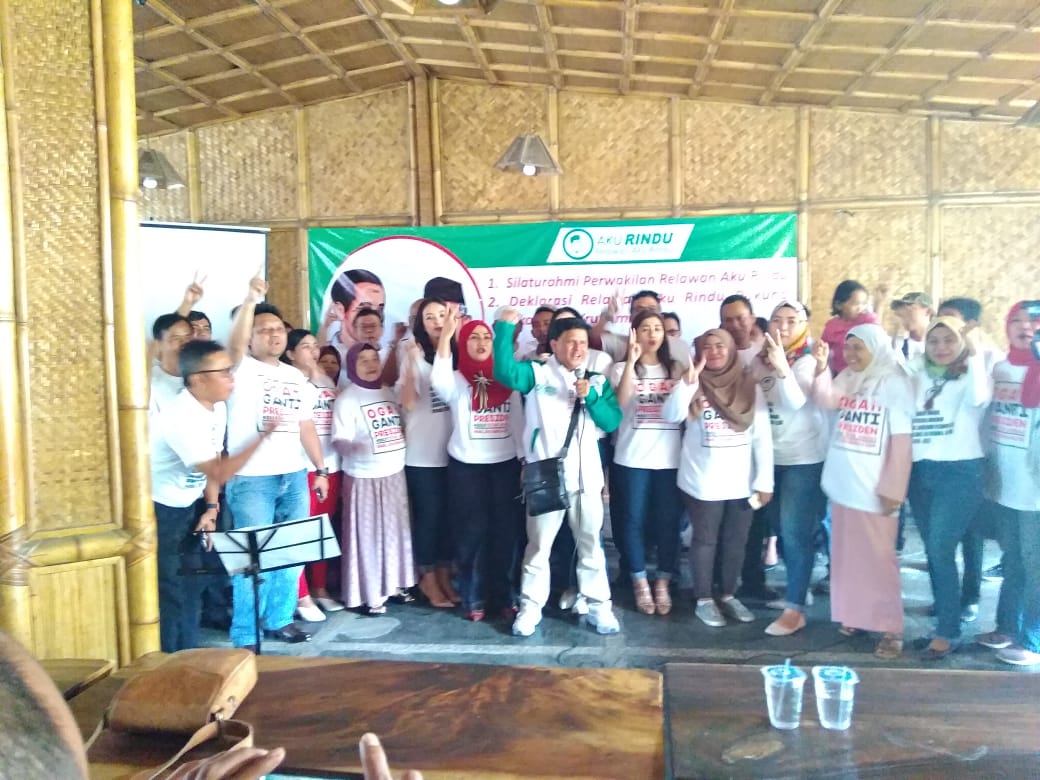 Relawan Aku Rindu Dukung Jokowi Ma’ruf Amin