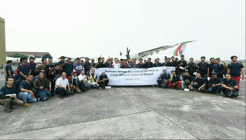 Pertamina MOR III Kirimkan 58 Bantuan Tenaga Operator SPBU Ke Sulawasi Tengah