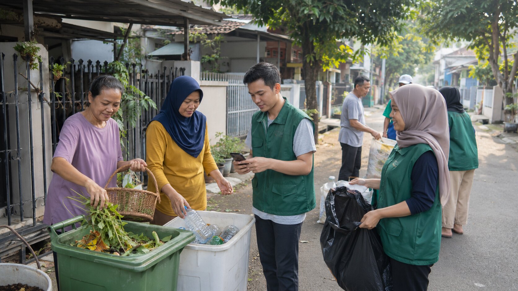 Warga Gempolsari Bandung memilah sampah rumah tangga dengan dukungan relawan dan aplikasi pengangkutan