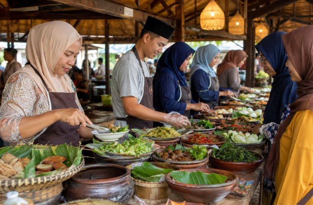 Ilustrasi pelaku UMKM kuliner di zona halal aman dan sehat Jawa Barat