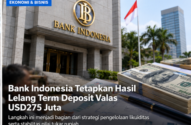 Ilustrasi AI kegiatan lelang term deposit valas Bank Indonesia