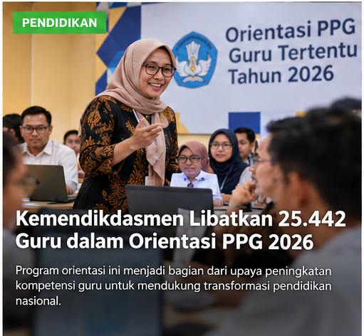 Ilustrasi AI orientasi Pendidikan Profesi Guru 2026