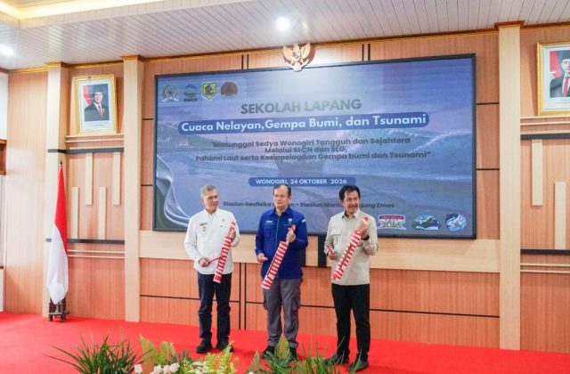 Peserta Sekolah Lapang Cuaca Nelayan dan Gempa Bumi BMKG di Wonogiri