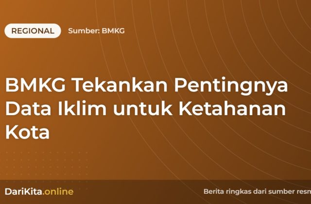 BMKG Tekankan Pentingnya Data Iklim untuk Ketahanan Kota