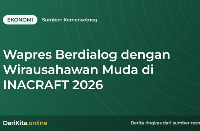 Wapres Berdialog dengan Wirausahawan Muda di INACRAFT 2026