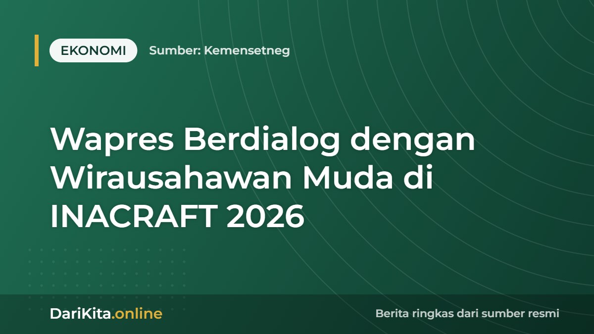 Wapres Berdialog dengan Wirausahawan Muda di INACRAFT 2026