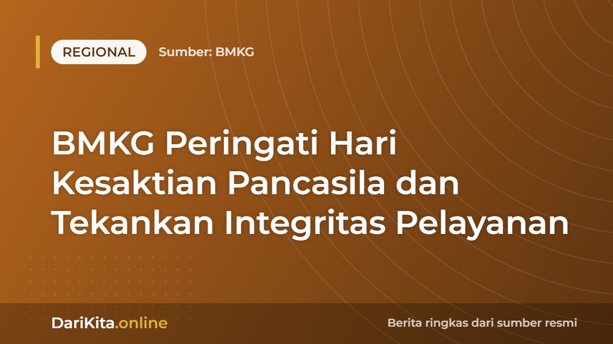 BMKG Peringati Hari Kesaktian Pancasila dan Tekankan Integritas Pelayanan